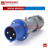 MNIEKNES国曼电气工业插头 3芯63A插头 防水插头插座MN6301 IP44