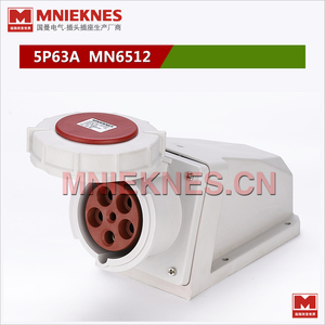 MNIEKNES國曼工業插座5孔63A明裝插座MN6512 IP67 380V 3P+N+E