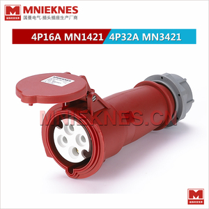 4孔16A連接器母座 MNIEKNES MN1421 IP44工業插頭插座 380V 3P+E
