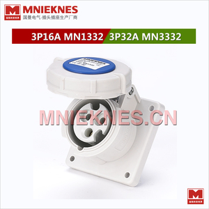 MNIEKNES國曼工業插座 3孔16A暗裝直座IP67 220V MN1332防水插座