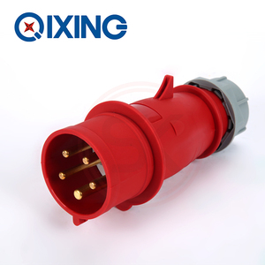 启星科技工厂直销QX4 5P芯32A高端型工业插头 三相五线插头 IP44
