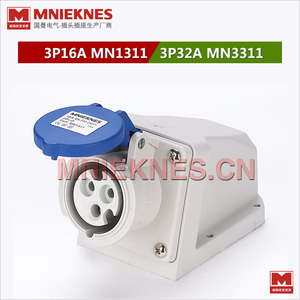 新品3孔16A工業插座 MNIEKNES明裝固定工業插座MN1311 220V 2P+E