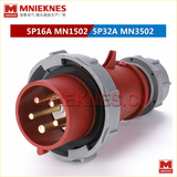 5芯32A工業插頭 MNIEKNES國曼插頭MN3502 IP67 380三相五線3P+E+N