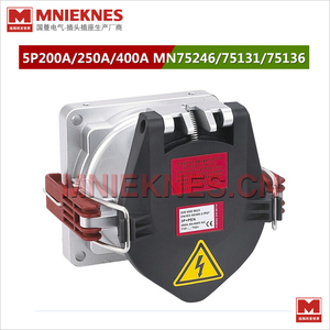 大电流工业插座5芯200A/250A/400A电源暗装插座MN75246码头专用