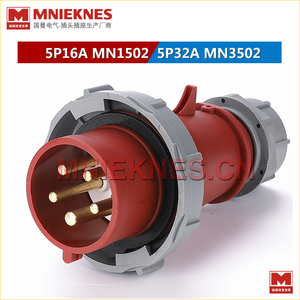 厂家直销5芯16A工业插头 380V MNIEKNES插头MN1502 IP67防水插头