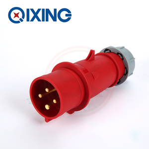 QX252防水工业插头 4P芯16A电源连接插头 IP44 3P+E 400V启星科技