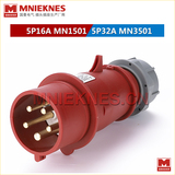 MNIEKNES厂家直销5芯16A工业插头 MN1501防水插头 三相五线3P+N+E