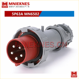 5芯63A工业插头 MNIEKNES国曼电气MN6502 IP67三相五线插头3P+E+N